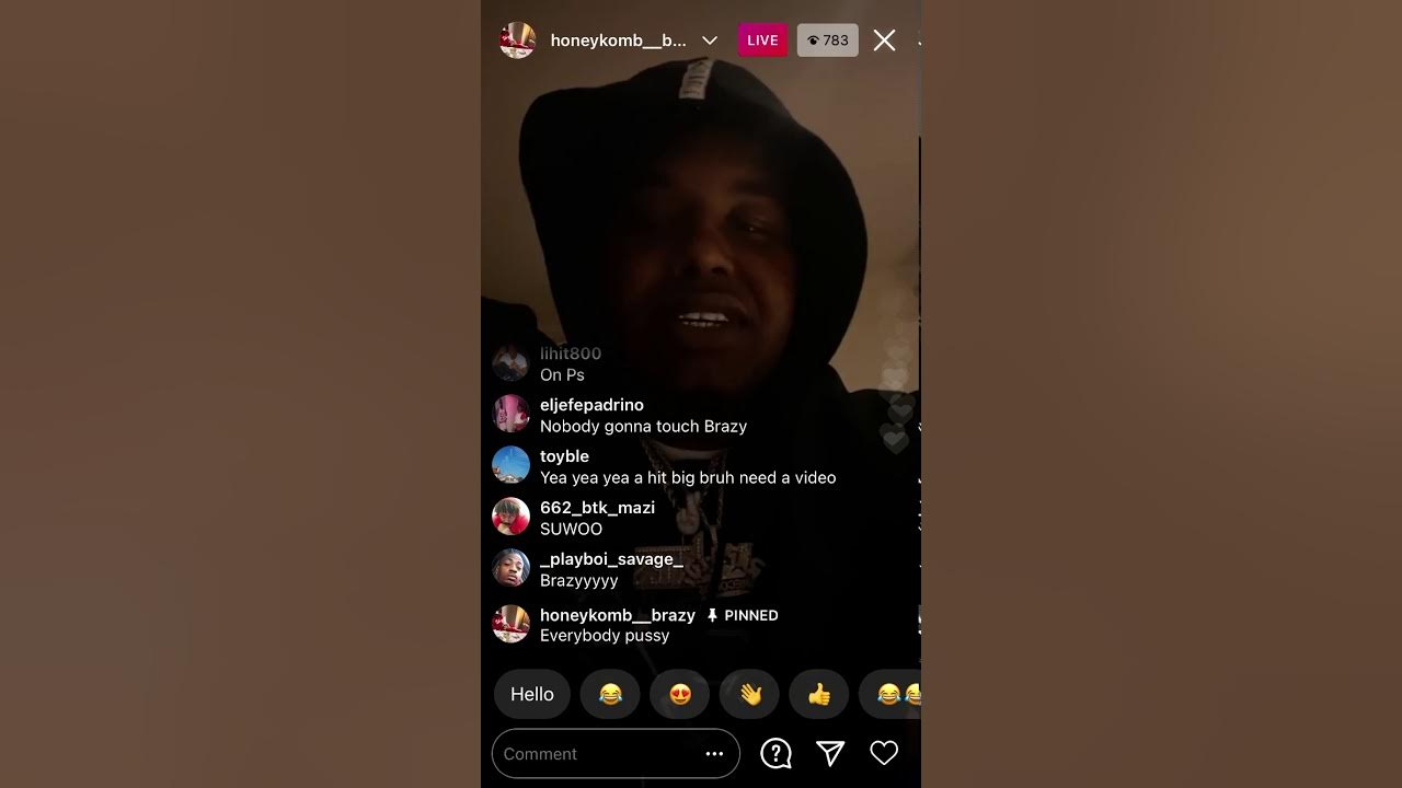 HONEYKOMB BRAZY SPAZZING ON RAPPERS IG LIVE dec 21 2020 YouTube