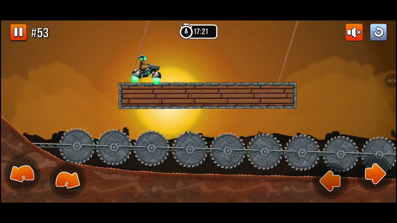 I play moto x3m and I got 61