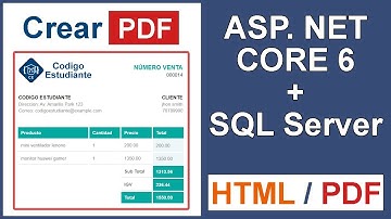 Crear PDF en ASP.NET Core