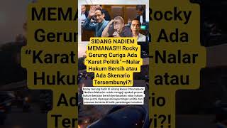 Rocky Gerung Curiga Sidang Nadiem Ada “Karat Politik”?! #shorts #viralvideo