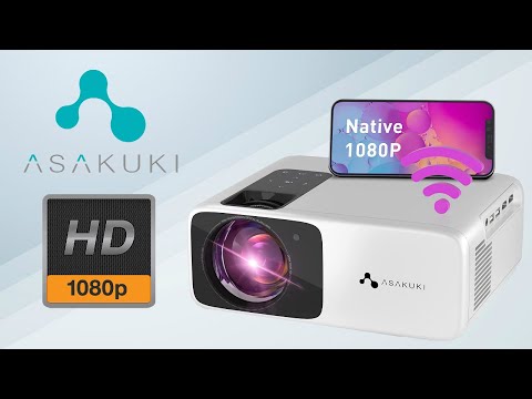 ASAKUKI Avigator 455W 1080p 5G Wi Fi Projector