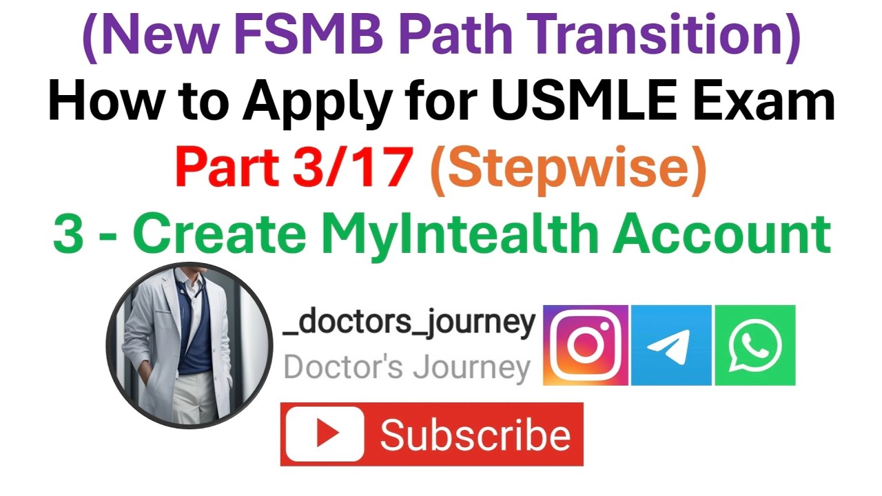 [USMLE] Part 3/17 Applying for USMLE| 3 - Create Myintealth Account ...