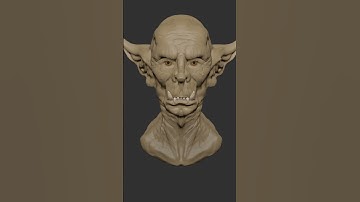 SpeedSculpt - GoblinBust  #3d #art #sculpting