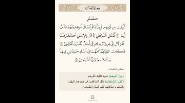 السراج في بيان غريب القران سورة الحشر 9 مع تلاوة الشيخ سعد الغامدي