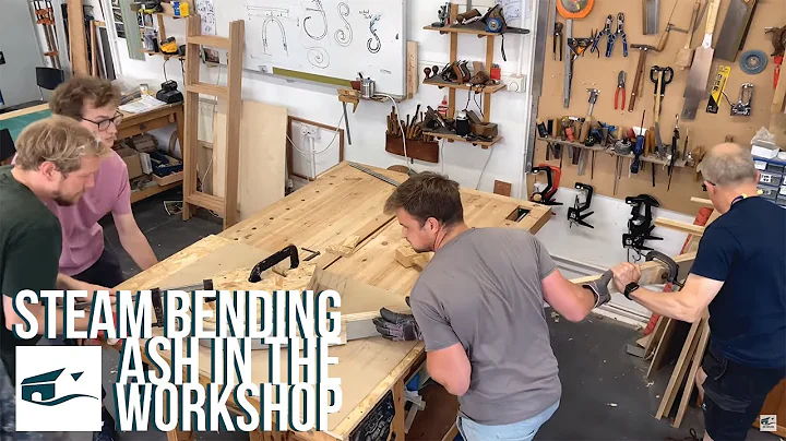 Steam bending Ash in the woodworking workshop