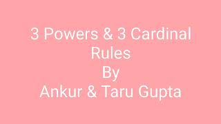 Ankur & Taru Gupta || 3 Powers & 3 Cardinal Rules || Diamonds