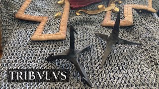 Tribulus. Forging barbed and straight caltrops for a Roman field forge project.
