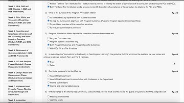 NBA Accreditation and Teaching and learning in Engineering (NATE) Week 11 Assignment