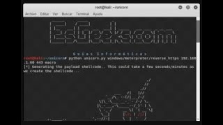 Office macro payload created with Unicorn