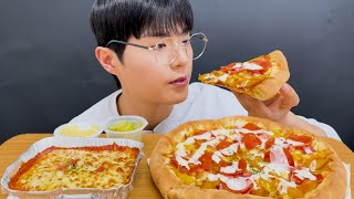 SUB) 고구마, 포테이토 반반피자, 스파게티 먹방_ Potato & Sweet Potato Pizza, Pasta Mukbang