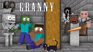 Monster School All Granny Challenge - Minecraft Animation
