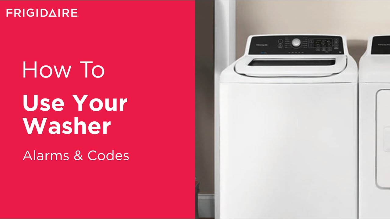 How To Use Your Washer Alarms & Codes YouTube