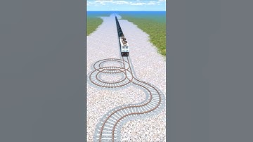 Giant Forked Railroad VS Train 🔥 Indian Train Simulator #Shorts