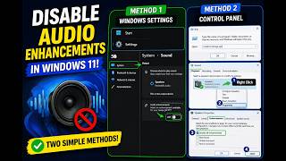 Disable Audio Enhancements Windows 11 ( 2 QUICK STEPS ) 2026