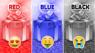Choose Your Gift...! 🎁 Red, Blue or Black ❤️💙🖤 How Lucky Are You?