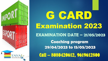 G Card Exam 2023 l 17 Days Online Class Daily 1.5 Hours from 29th April 2023 l Prof.Rajesh Tayal