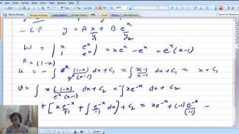 Solution of second order linear differential equation part 4