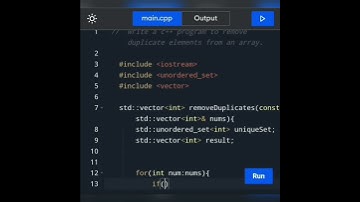 How to write a c++ program to remove duplicate elements from an array.