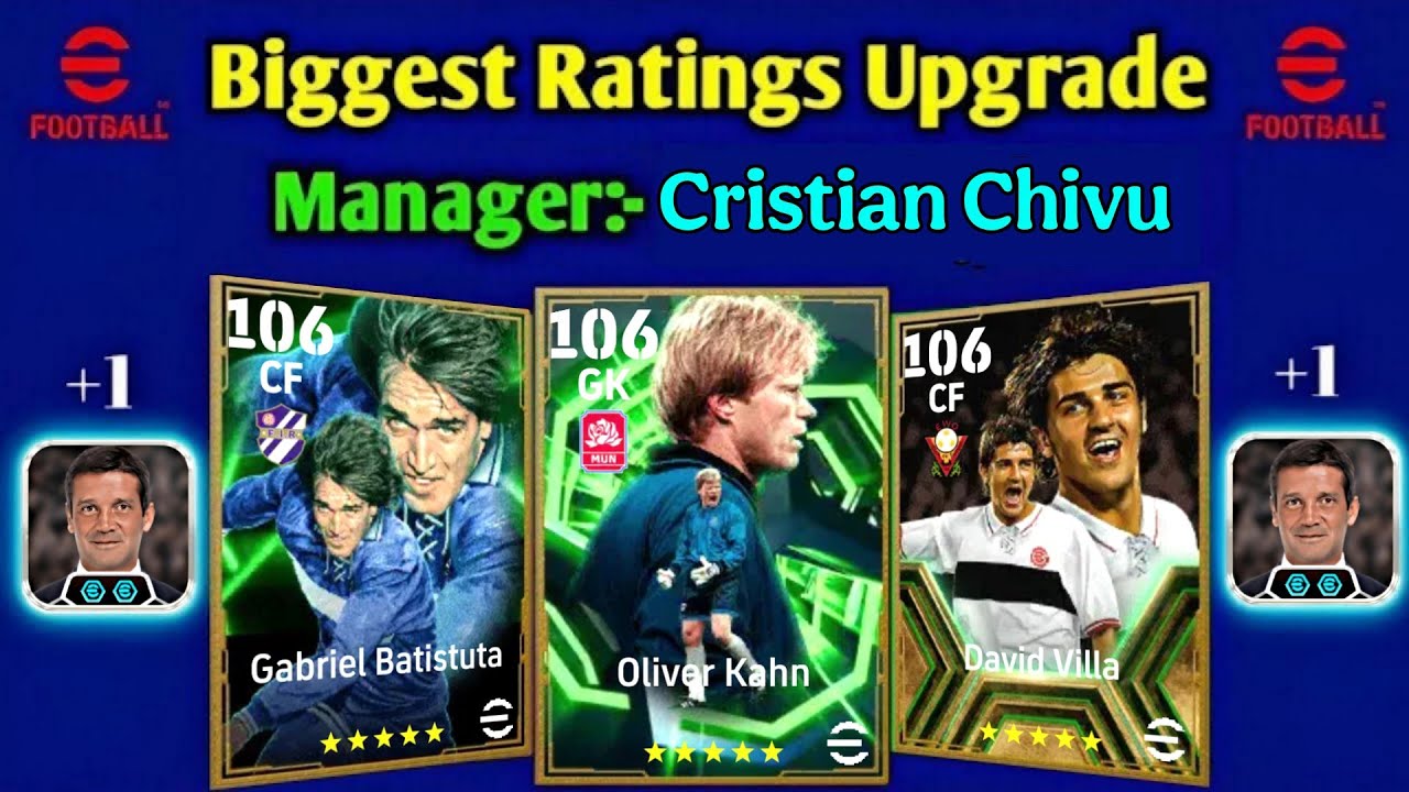 Biggest Players Ratings Upgrade With New Manager Cristian Chivu In eFootball 2026 Mobile