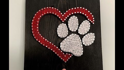 String Art by Victoria - Dog Paw Love