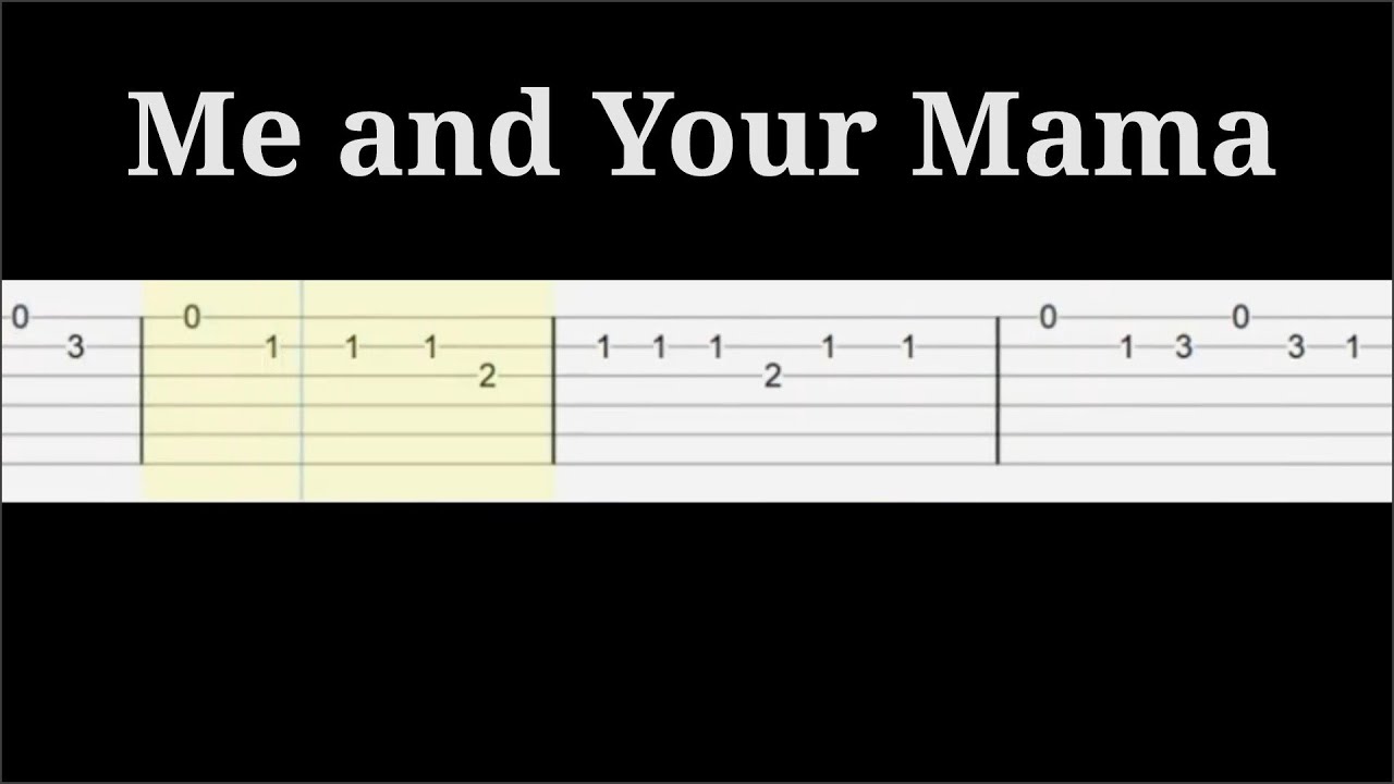 Childish Gambino Me and Your Mama Guitar Tab YouTube