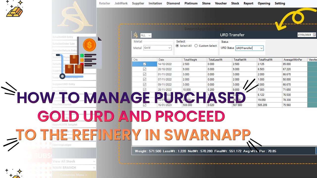 How to Manage Purchased Gold URD and Proceed To The Refinery In ...