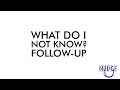 Weekly Nudge 44 - What you do not know CAN hurt you...and others. Follow Up.