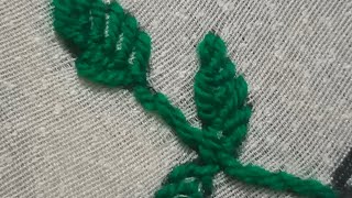 Leaf embroidery design|hand embroidery