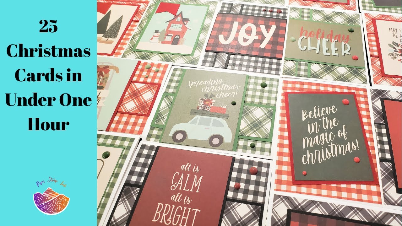 How to Make Quick Christmas Cards | 25 Cards in Under One Hour