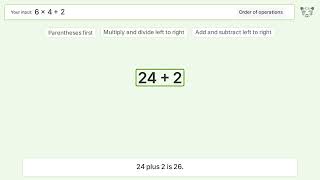 Master Order of Operations: Solve 6*4+2