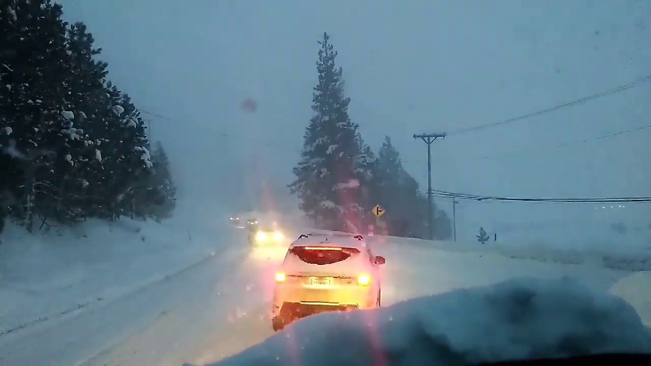 Driving in snow storm to Reno nv YouTube