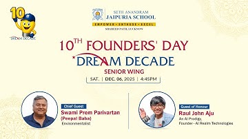 10th Founder’s Day Live (Senior School) | Dream Decade  | Seth Anandram Jaipuria School Lucknow