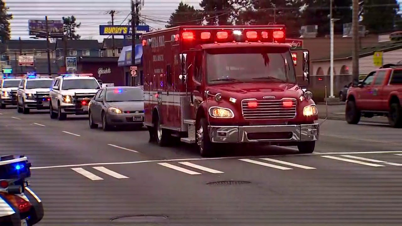 Procession honors fallen Pierce County Deputy - YouTube
