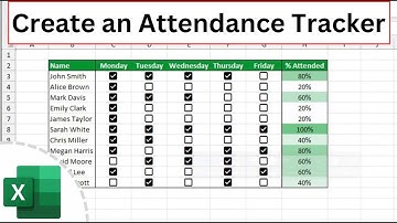 Create an Attendance Tracker in Excel (Super Quickly)