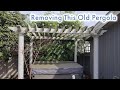 Its time to say goodbye to the pergola and hello to an open hot tub area