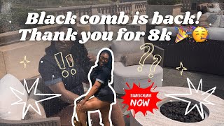 Celebratory 🪮 + wig try on! Thank you for 8k. ❤️🥹