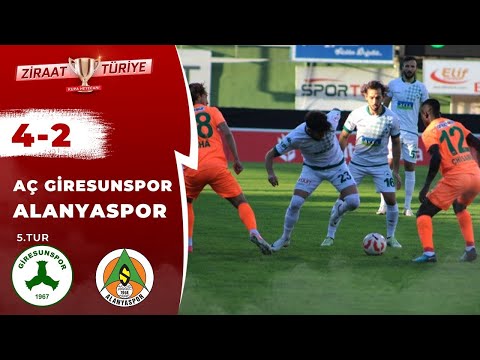 AÇ Giresunspor 4-2 Alanyaspor Maç Özeti (Ziraat Türkiye Kupası 5.Tur) 30.11.2017