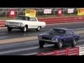 Rare 428 Cobra Jet Mustang vs Impala SS 409 / 425 HP - 1/4 Mile Drag Race - Road Test TV ®