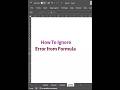1How to Fix Error in Formula || Fix Error in Excel || #excelshorts #exceltips #exceltricks