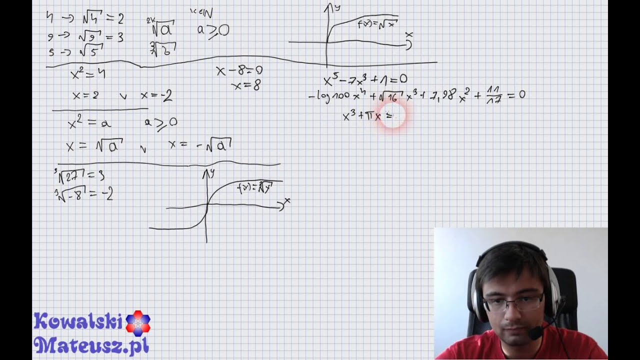 Pierwiastek Arytmetyczny Algebraiczny I Macierzowy Youtube