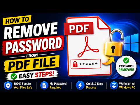 How to Remove Password from PDF File (2026) | Unlock PDF Without Password Prompt
