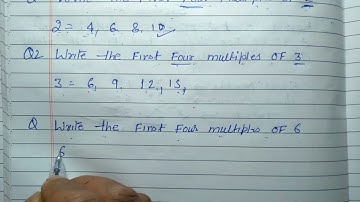 Write the first four Multiples of 2 and 3