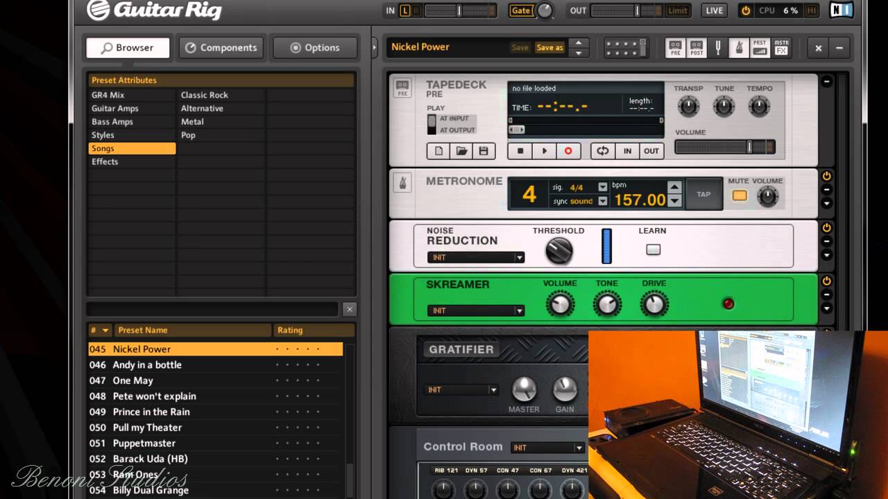 how to add guitar rig presets