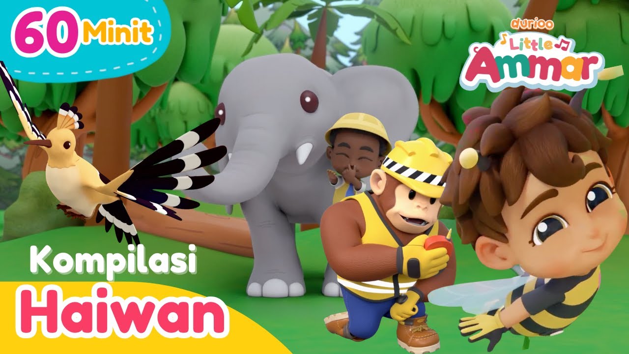 Dari Pengasas Omar & Hana | Kompilasi Haiwan Little Ammar | 60 Minit | Durioo+ Originals