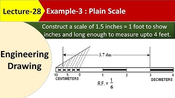 Engineering Drawing |Lecture-28| Plain Scale Example-3