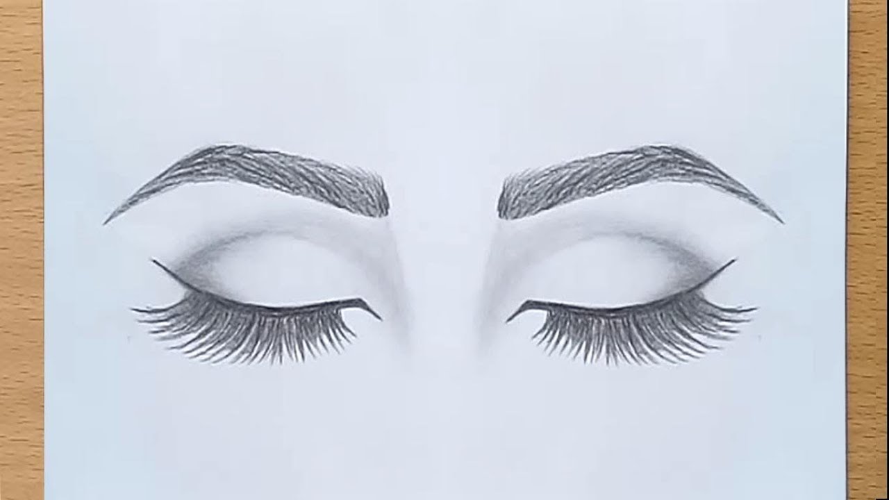  How to draw  Closed  Eyes  for beginners step by step 