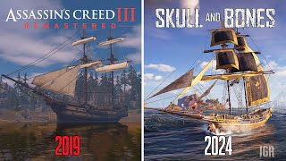 Skull and Bones vs Assassin's Creed 3 Remastered - Details and Physics Comparison