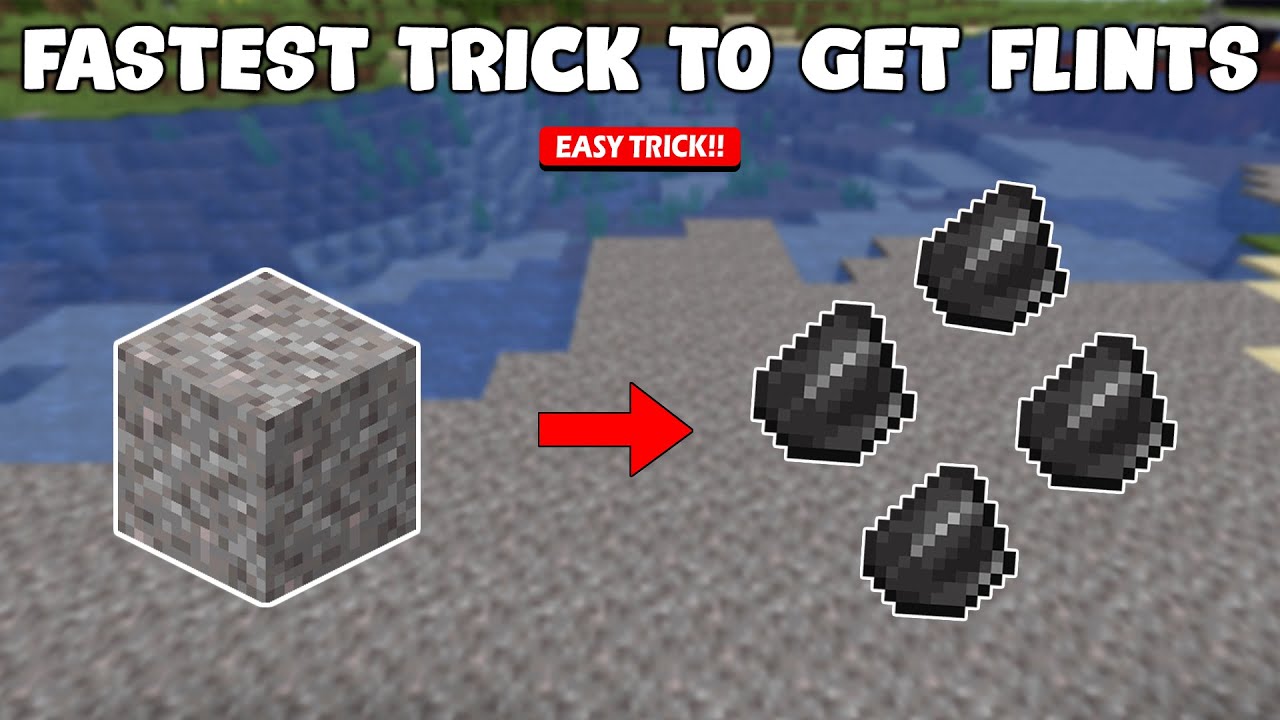 How to Get Flints in Minecraft (Bedrock/PE/Java) EASY TRICK YouTube How to Get Flints in Minecraft (Bedrock/PE/Java) EASY TRICK YouTube