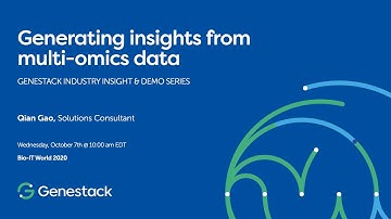 Generating insights from multi-omics data