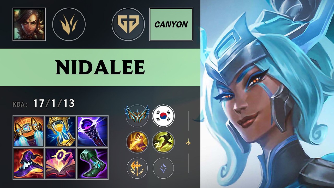 【采音チャン。】 GEN Canyon) Nidalee Jungle vs Xin Zhao (AL Tarzan) - KR Challenger